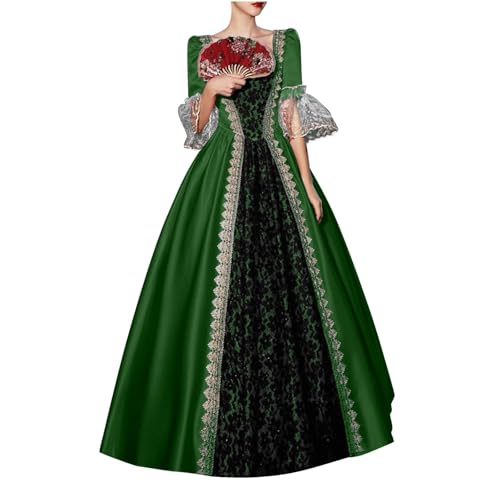 MJGkhiy Mittelalterliches Kleid Damen Edle Curvy Kleid Karneval Steampunk Renaissance Halloween Kostüm Prinzessin Gothic Kleidung Cosplay Viking Abend Viktorianisches Kleid Lange Zeremonie MJGkhiy Mittelalterliches Kleid Damen Edle Curvy Kleid Karneval Steampunk Renaissance Halloween Kostüm Prinzessin Gothic Kleidung Cosplay Viking Abend Viktorianisches Kleid Lange Zeremonie von MJGkhiy