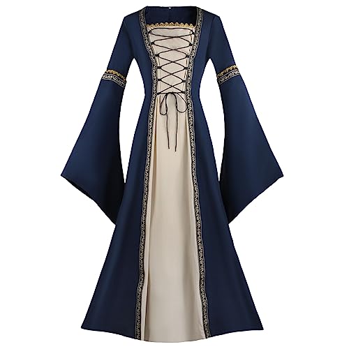 MJGkhiy Mittelalterliches Kleid Damen Edle Curvy Viktorianisches Kleid Lang Gothic Kleidung Cosplay Viking Halloween Kleid Karneval Steampunk Kleid Renaissance Zeremonie Kostüm Prinzessin Party MJGkhiy Mittelalterliches Kleid Damen Edle Curvy Viktorianisches Kleid Lang Gothic Kleidung Cosplay Viking Halloween Kleid Karneval Steampunk Kleid Renaissance Zeremonie Kostüm Prinzessin Party von MJGkhiy