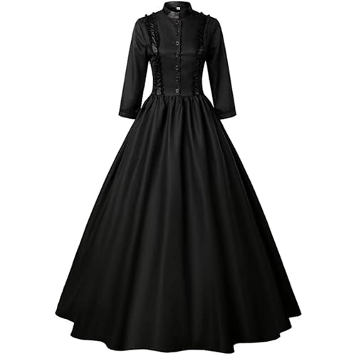 MJGkhiy Mittelalterliches Kleid Damen Edle Elegante Renaissance Halloween Kleid Viktorianisches langes Gothic Kostüm Prinzessin Steampunk Kleid Karneval Party Kleidung Cosplay Viking Abend MJGkhiy Mittelalterliches Kleid Damen Edle Elegante Renaissance Halloween Kleid Viktorianisches langes Gothic Kostüm Prinzessin Steampunk Kleid Karneval Party Kleidung Cosplay Viking Abend von MJGkhiy