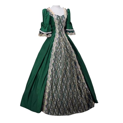 MJGkhiy Mittelalterliches Kleid Damen Edle Vintage Kostüm Prinzessin Steampunk Kleidung Cosplay Viking Halloween Viktorianisches Kleid Lang Gothic Kleid Karneval Zeremonie Kleid Renaissance Party MJGkhiy Mittelalterliches Kleid Damen Edle Vintage Kostüm Prinzessin Steampunk Kleidung Cosplay Viking Halloween Viktorianisches Kleid Lang Gothic Kleid Karneval Zeremonie Kleid Renaissance Party von MJGkhiy