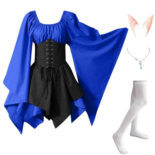 MJGkhiy Mittelalterliches Kleid Damen Krieger Elegante Kleidung Cosplay Viking Gothic Kleid Renaissance Halloween Kleid Karneval Steampunk Kostüm Prinzessin Party Viktorianisches Kleid Kurz Abend MJGkhiy Mittelalterliches Kleid Damen Krieger Elegante Kleidung Cosplay Viking Gothic Kleid Renaissance Halloween Kleid Karneval Steampunk Kostüm Prinzessin Party Viktorianisches Kleid Kurz Abend von MJGkhiy
