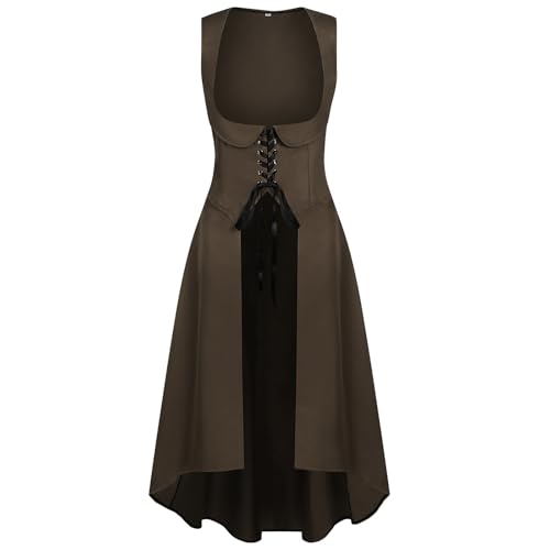 MJGkhiy Mittelalterliches Kleid Damen Krieger Vintage Kleid Karneval Gothic Renaissance Halloween Kleidung Cosplay Viking Steampunk Viktorianisches Kleid Lang Abend Kostüm Prinzessin Zeremonie MJGkhiy Mittelalterliches Kleid Damen Krieger Vintage Kleid Karneval Gothic Renaissance Halloween Kleidung Cosplay Viking Steampunk Viktorianisches Kleid Lang Abend Kostüm Prinzessin Zeremonie von MJGkhiy