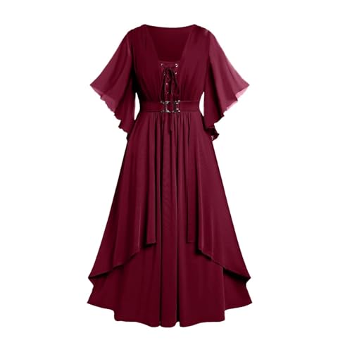 MJGkhiy Mittelalterliches Kleid Damen Krieger Vintage Viktorianisches Kleid Lang Gothic Kleid Karneval Halloween Kleidung Cosplay Viking Steampunk Kostüm Prinzessin Zeremonie Kleid Renaissance Abend MJGkhiy Mittelalterliches Kleid Damen Krieger Vintage Viktorianisches Kleid Lang Gothic Kleid Karneval Halloween Kleidung Cosplay Viking Steampunk Kostüm Prinzessin Zeremonie Kleid Renaissance Abend von MJGkhiy