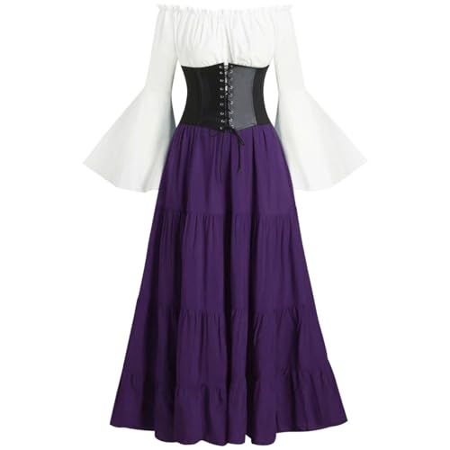 MJGkhiy Mittelalterliches Kleid Damen Volk Curvy Kostüm Prinzessin Gothic Kleidung Cosplay Viking Steampunk Viktorianisches Kleid Lang Halloween Renaissance Abendkleid Karneval Party MJGkhiy Mittelalterliches Kleid Damen Volk Curvy Kostüm Prinzessin Gothic Kleidung Cosplay Viking Steampunk Viktorianisches Kleid Lang Halloween Renaissance Abendkleid Karneval Party von MJGkhiy