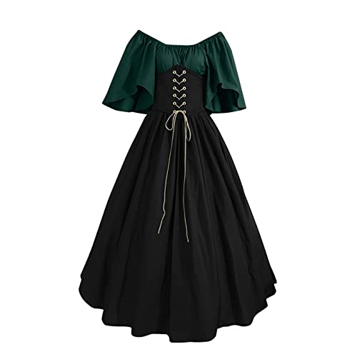 MJGkhiy Mittelalterliches Kleid für Damen, Volk, elegantes Kleid, Karneval, Halloween, Kostüm, Prinzessin, Steampunk, viktorianisches Kleid, lang, Gothic, Renaissance-Kleid, Abendkleider, Cosplay MJGkhiy Mittelalterliches Kleid für Damen, Volk, elegantes Kleid, Karneval, Halloween, Kostüm, Prinzessin, Steampunk, viktorianisches Kleid, lang, Gothic, Renaissance-Kleid, Abendkleider, Cosplay von MJGkhiy