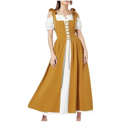 MJGkhiy Mittelalterliches Kleid für Damen, Volk, elegantes Renaissance-Kleid, Halloween, Cosplay-Kleid, Viking Steampunk, Karneval, Gothic, viktorianisches Kleid, lang, Party, Kostüm Prinzessin Abend MJGkhiy Mittelalterliches Kleid für Damen, Volk, elegantes Renaissance-Kleid, Halloween, Cosplay-Kleid, Viking Steampunk, Karneval, Gothic, viktorianisches Kleid, lang, Party, Kostüm Prinzessin Abend von MJGkhiy