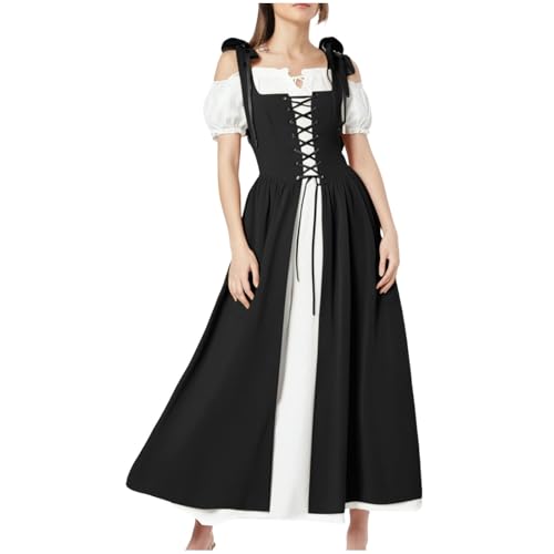 MJGkhiy Mittelalterliches Kleid für Damen, Volk, elegantes Renaissance-Kleid, Halloween, Cosplay-Kleid, Viking Steampunk, Karneval, Gothic, viktorianisches Kleid, lang, Party, Kostüm Prinzessin Abend MJGkhiy Mittelalterliches Kleid für Damen, Volk, elegantes Renaissance-Kleid, Halloween, Cosplay-Kleid, Viking Steampunk, Karneval, Gothic, viktorianisches Kleid, lang, Party, Kostüm Prinzessin Abend von MJGkhiy