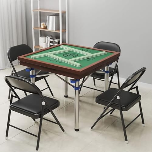 34-Zoll-Mahjong-Tisch, geteilte Typecard-Tische, klappbares Quadrat für 4 Personen, Nylon-Desktop-Majiang-Tisch mit klappbarer Edelstahlhalterung, universeller Spieltisch für Domino-Poker-Brettspiele von MJMLUCK