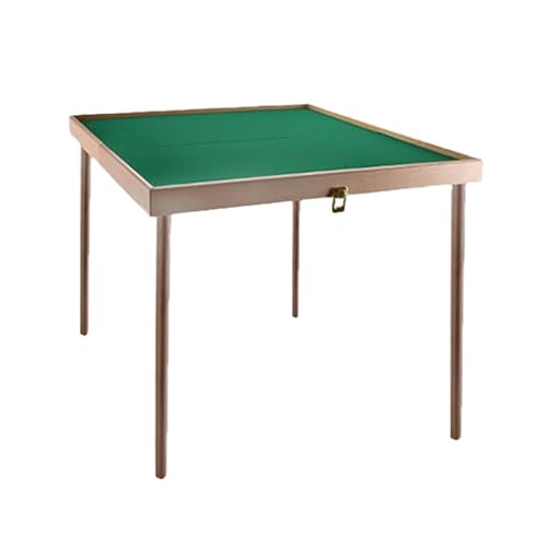 Mini-Reise-Mahjong-Tisch, hölzerner klappbarer Mahjong-Tisch mit Aufbewahrungstasche für den Außenbereich, tragbarer Kartentisch, 144 Mahjong, 19,68 x 19,68 Zoll (144 Mahjong 19,68 x 19,68 Zoll) von MJMLUCK