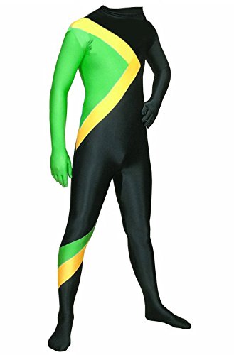 MJPARTY Adult Jamaican Bobsled Team Cool Fancy Dress Costume Jamaica Bobsleigh Running Jumpsuit Outfit (Xlarge) von MJPARTY