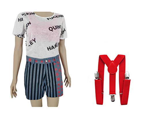 MJPARTY Harley Clown Kostüm für Damen, Halloween-Kostüm, Filmcharakter, Größe L (UK12-14) von MJPARTY