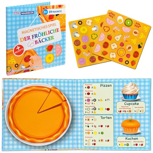 MAGNIKON Magnetspiel Fröhlicher Bäcker 59 Magnete, Spiel für unterwegs, Beschäftigung Kinder Restaurant, Spielerisch Zählen Lernen, Spielküche zum Mitnehmen, Montessori Spielzeug ab 3 Jahre MAGNIKON Magnetspiel Fröhlicher Bäcker 59 Magnete, Spiel für unterwegs, Beschäftigung Kinder Restaurant, Spielerisch Zählen Lernen, Spielküche zum Mitnehmen, Montessori Spielzeug ab 3 Jahre von MK MAGNIKON