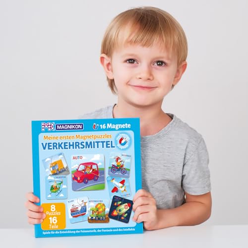 MAGNIKON UD111- Erste Große Puzzles 2 Teile Verkehrsmittel mit 16 Magneten, Kleinkinder Magnetisch Duo Kinderpuzzles, Lernspiel für Autofahrt, Kinder Beschäftigung, Spiele für Unterwegs von MK MAGNIKON