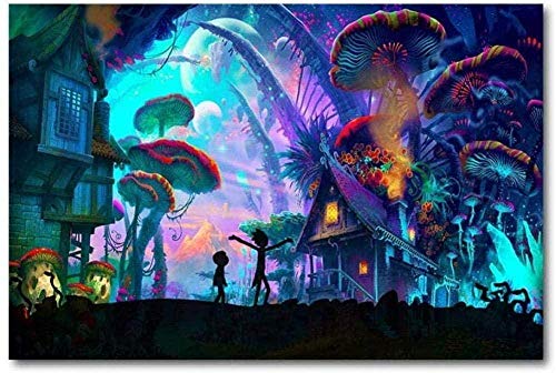 MKAN Cartoon Anime Jigsaws Puzzle 1000 Stück, Rick Und Morty Puzzle Mushroom House Abstraktes DIY Stress Reliever Geschenk 50X75CM MKAN Cartoon Anime Jigsaws Puzzle 1000 Stück, Rick Und Morty Puzzle Mushroom House Abstraktes DIY Stress Reliever Geschenk 50X75CM von MKAN