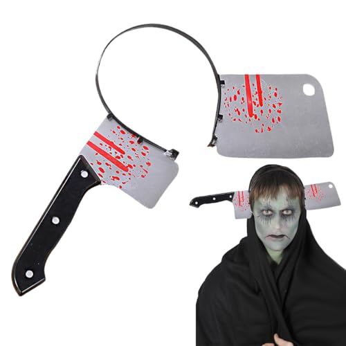 MKKZLPN 1 teiliges Halloween Haarschmuck Set im Kopf Blutige Haarreif Grusel Zombie Accessoires für Ihre Halloween Party oder Cosplay Kostüm von MKKZLPN