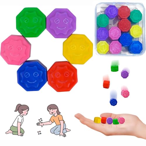 MKKZLPN Korea Traditionelles Spiel Gong-gi Jack Stein Kieselsteine ​​Set, Korean Game, Gong-gi traditionelles Koreanisches Spiel mit Spielsteinen, Buntes Spaß Finger Übung Spielzeug (2pcs) von MKKZLPN