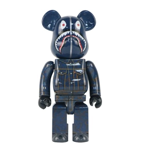 MKOLKGNE Cowboy Shark Violent Bear Be@rbrick 400% Bausteine ​​Bär Heimdekoration Serie Spielzeug Kindergeburtstagsgeschenk 28 cm/11 Zoll von MKOLKGNE