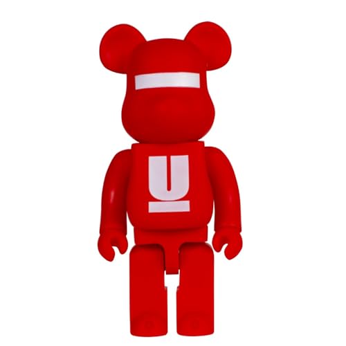 MKOLKGNE Red U Violent Bear Deko-Skulpturpuppe Be@rbrick 400% Building Bear Handmade Collection Toy 28cm/11in von MKOLKGNE