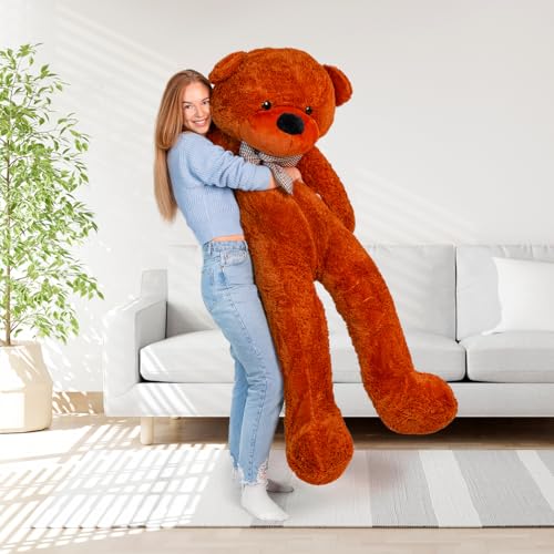 MAKOSAS Teddybär Kuschelig Plüschbär Weiches Spielzeug für Kinder (Braun, 180cm) von MKS