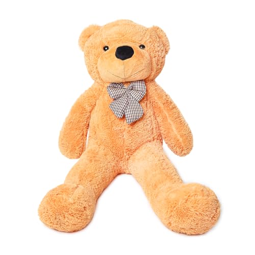 MAKOSAS Teddybär Kuschelig Plüschbär Weiches Spielzeug für Kinder (Hellbraun, 120cm) von MKS