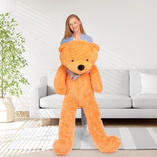 MAKOSAS Teddybär Kuschelig Plüschbär Weiches Spielzeug für Kinder (Hellbraun, 180cm) von MKS