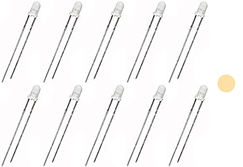 ML-Train LED 3 mm diffus mit integriertem Widerstand 5-24 V 10 Stück - Ersatz für die Steckglühlampen - Gartenbahn Spur G Zubehör (warmweiß) von ML-Train