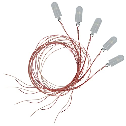 ML-Train LED mit 30 cm Kabel für Loks und Wagenrücklichter warmweiß 7-24 V 5 Stück - Gartenbahn Spur G Zubehör von ML-Train