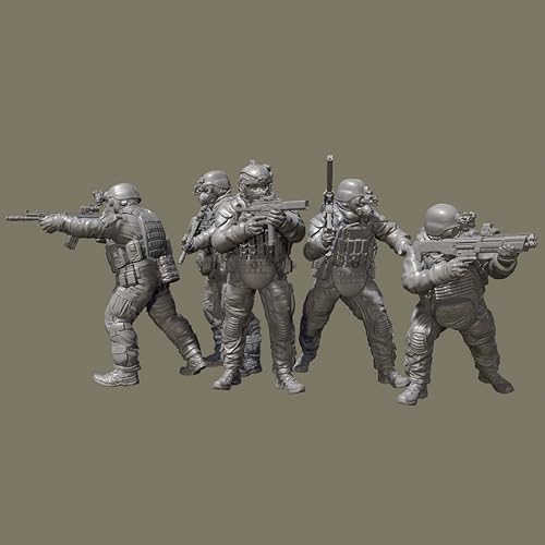 MLCYYJS 1/35 Sci-Fi Agent Warrior Resin Modellbausatz Unbemalte und unmontierte Figur Resin Modellbausatz (5 Figuren) // x8D7L1 von MLCYYJS