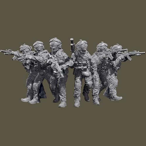 MLCYYJS 1/35 Sci-Fi Agent Warrior Resin Modellbausatz unbemalt und unmontiert Figur Resin Modellbausatz (5 Figuren) // x8D7L2 von MLCYYJS