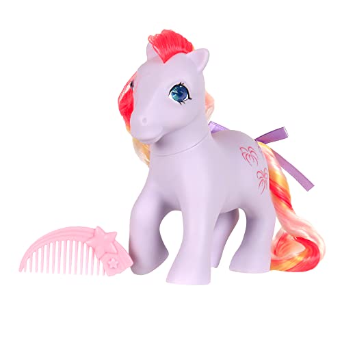 My Little Pony, 35293 Klassische Regenbogen-Ponys Sky Rocket Pony, 20cm groß, Retro-Pferde Geschenke für Mädchen, Spielzeugtierfiguren, Pferde-Spielzeug für Kinder ab 3 Jahren von Basic Fun