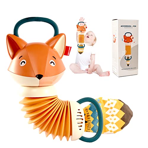 MLRYH Fuchs Akkordeon Babyspielzeug,Frühe Entwicklung Pädagogisches Säuglingsmusikspielzeug Akkordeon Musikinstrument, Cartoon Niedlicher Handgriff Babyspielzeug Lernspielzeug Geschenk (Fuchs) von MLRYH