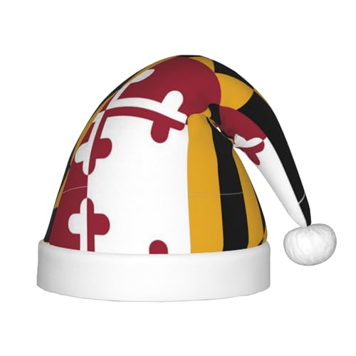 MLTRFGJ Bedruckte Weihnachtsmütze für Kinder, Motiv: Flagge von Maryland, geeignet für Urlaub und Partydekoration MLTRFGJ Bedruckte Weihnachtsmütze für Kinder, Motiv: Flagge von Maryland, geeignet für Urlaub und Partydekoration von MLTRFGJ