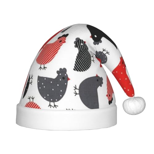 MLTRFGJ Kreative Cartoon-Huhn-bedruckte Kinder-Weihnachtsmütze, geeignet für Urlaub und Party-Dekoration MLTRFGJ Kreative Cartoon-Huhn-bedruckte Kinder-Weihnachtsmütze, geeignet für Urlaub und Party-Dekoration von MLTRFGJ