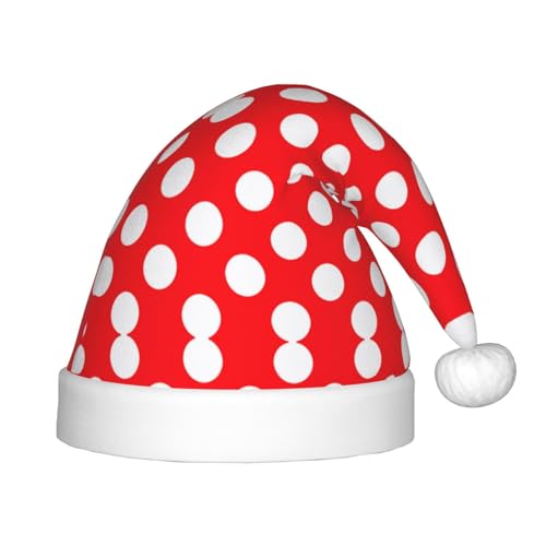 MLTRFGJ Niedliche Weihnachtsmütze für Kinder, gepunktet, geeignet für Urlaub und Partydekoration MLTRFGJ Niedliche Weihnachtsmütze für Kinder, gepunktet, geeignet für Urlaub und Partydekoration von MLTRFGJ