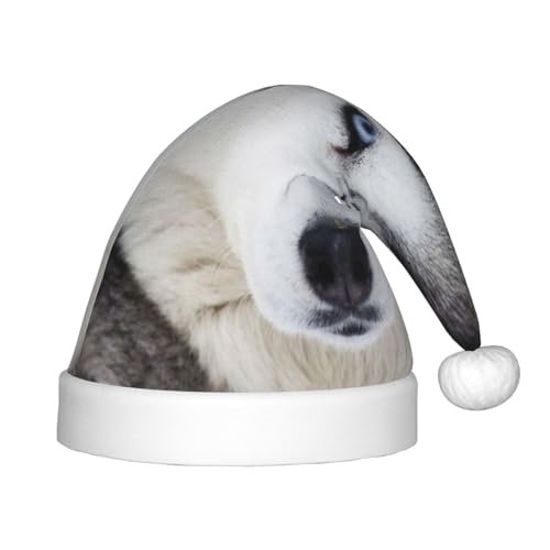 MLTRFGJ Niedlicher Husky bedruckte Kinder-Weihnachtsmütze, geeignet für Urlaub und Party-Dekoration MLTRFGJ Niedlicher Husky bedruckte Kinder-Weihnachtsmütze, geeignet für Urlaub und Party-Dekoration von MLTRFGJ