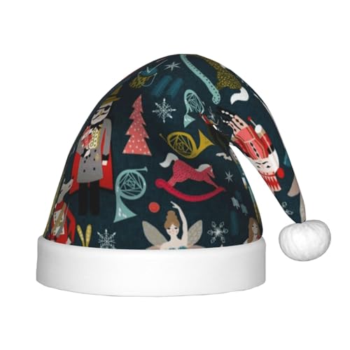MLTRFGJ Nussknacker-Ballett-Weihnachtsmütze für Damen, bedruckt für Kinder, geeignet für Urlaub und Party-Dekoration MLTRFGJ Nussknacker-Ballett-Weihnachtsmütze für Damen, bedruckt für Kinder, geeignet für Urlaub und Party-Dekoration von MLTRFGJ