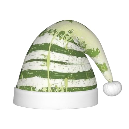 MLTRFGJ Weihnachtsmütze für Kinder, Motiv: Gras-Topf, Blatt-Druck, geeignet für Urlaub und Party-Dekoration MLTRFGJ Weihnachtsmütze für Kinder, Motiv: Gras-Topf, Blatt-Druck, geeignet für Urlaub und Party-Dekoration von MLTRFGJ
