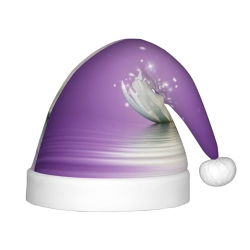 MLTRFGJ Weihnachtsmütze für Kinder, Motiv: Lotusblume, violett, bedruckt, geeignet für Urlaub und Party-Dekoration MLTRFGJ Weihnachtsmütze für Kinder, Motiv: Lotusblume, violett, bedruckt, geeignet für Urlaub und Party-Dekoration von MLTRFGJ