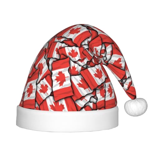MLTRFGJ Weihnachtsmütze für Kinder, Motiv: kanadische Flagge, geeignet für Urlaub und Partydekoration MLTRFGJ Weihnachtsmütze für Kinder, Motiv: kanadische Flagge, geeignet für Urlaub und Partydekoration von MLTRFGJ