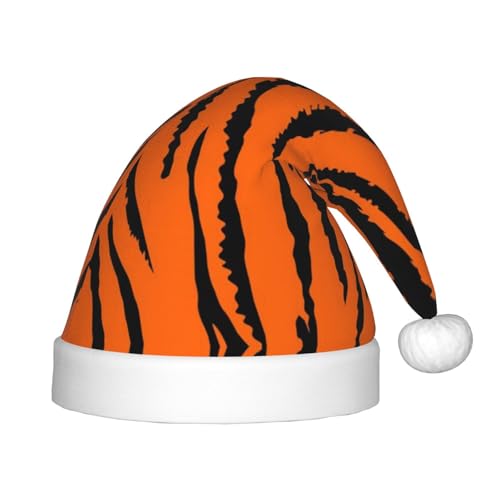 MLTRFGJ Weihnachtsmütze für Kinder, Motiv: orangefarbener Tiger, Leopardenmuster, geeignet für Urlaub und Partydekoration MLTRFGJ Weihnachtsmütze für Kinder, Motiv: orangefarbener Tiger, Leopardenmuster, geeignet für Urlaub und Partydekoration von MLTRFGJ