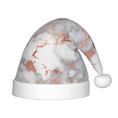 MLTRFGJ Weihnachtsmütze für Kinder, rotgoldener Marmor-Druck, geeignet für Urlaub und Party-Dekoration MLTRFGJ Weihnachtsmütze für Kinder, rotgoldener Marmor-Druck, geeignet für Urlaub und Party-Dekoration von MLTRFGJ