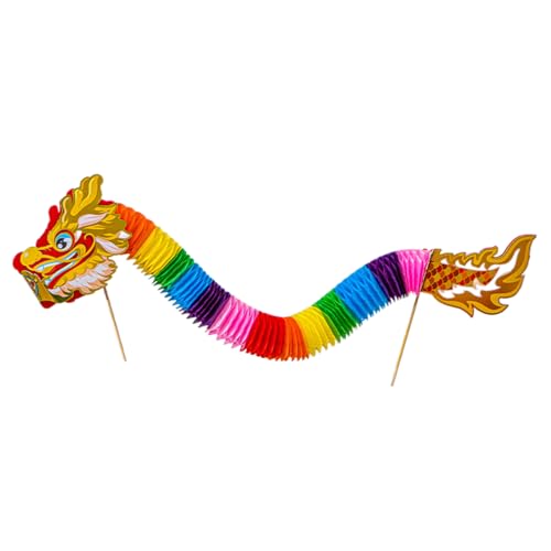 Handgefertigter Chinesischer Tanzdragon Set Fun Fun 3D Paper Dragon Puppet Assembly Spielzeug Für Kid Adult Spring Festival Party Supplies von MLWSKERTY