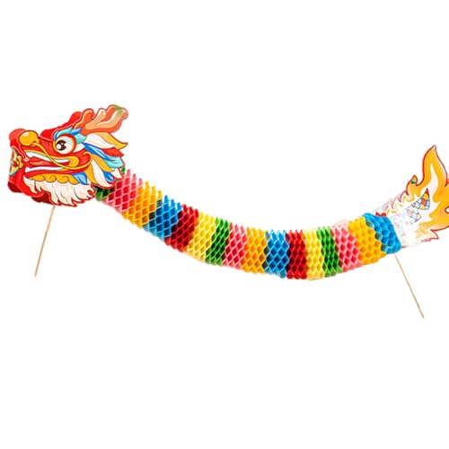 Handgefertigter Chinesischer Tanzdragon Set Fun Fun 3D Paper Dragon Puppet Assembly Spielzeug Für Kid Adult Spring Festival Party Supplies von MLWSKERTY