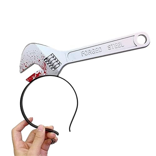 MLWSKERTY 3D Scherenmesser Halloween Stirnband Haarreifen mit Hammer Kostüm Partys Cosplay Kopfschmuck Kostüm Zubehör von MLWSKERTY