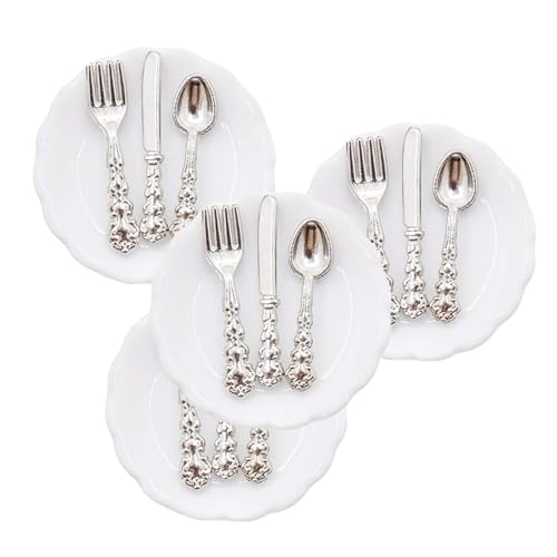 MLWSKERTY 4Set Miniatur Dollhouses Tabelle Für 1/12 Skala Mit Platten Und Besteck Dekoration Dollhouses Dekoration Eingestellt MLWSKERTY 4Set Miniatur Dollhouses Tabelle Für 1/12 Skala Mit Platten Und Besteck Dekoration Dollhouses Dekoration Eingestellt von MLWSKERTY