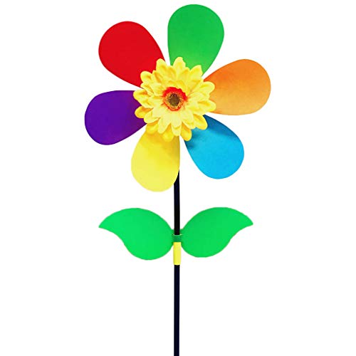 MLWSKERTY Buntes Sonnenblumen Windmühlen Spinner Pinwheel Garten Yard Dekoration Kinder Toy Outdoor Geschenk von MLWSKERTY