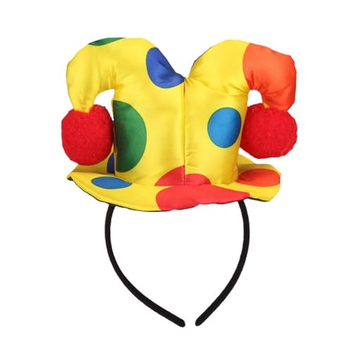 MLWSKERTY Clown Kostüm Set Zirkuskostüm Verkleidung Clown Outfits Clown Stirnband Fliege Rock von MLWSKERTY