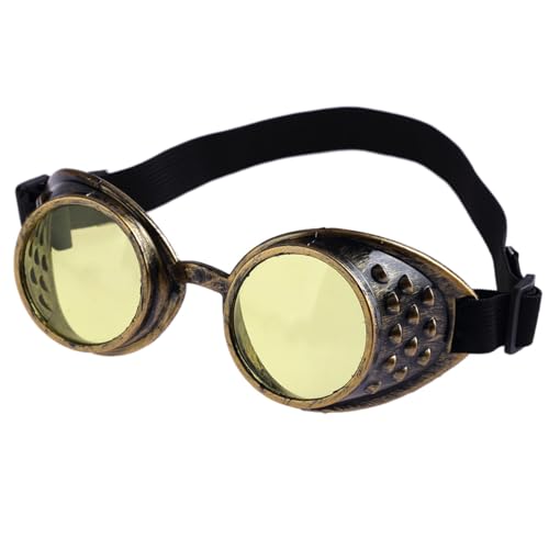 MLWSKERTY Cybers Goths Cosplays Sonnenbrillen Vintaeg Steampunk Schutzbrille Halloween Gesichtsmaske Mit Elastischen Gürtelgeschenken von MLWSKERTY