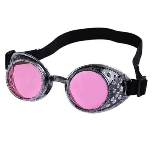 MLWSKERTY Cybers Goths Cosplays Sonnenbrillen Vintaeg Steampunk Schutzbrille Halloween Gesichtsmaske Mit Elastischen Gürtelgeschenken von MLWSKERTY