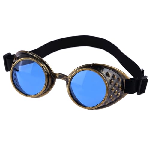 MLWSKERTY Cybers Goths Cosplays Sonnenbrillen Vintaeg Steampunk Schutzbrille Halloween Gesichtsmaske Mit Elastischen Gürtelgeschenken von MLWSKERTY